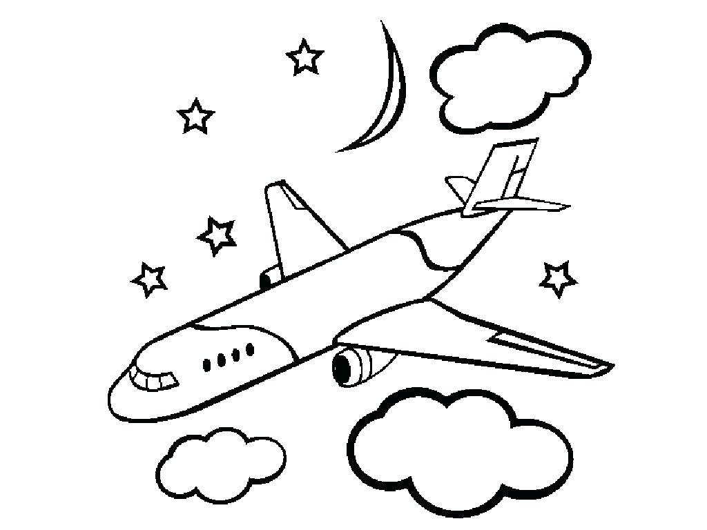 1024x768 Easy Airplane Drawing Free Printable Coloring Pages For Kids 43