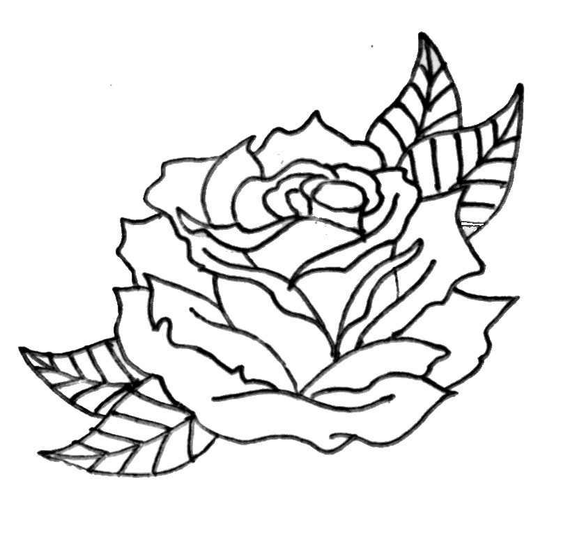 828x765 Rose Clip Art Outline Easy Clipart