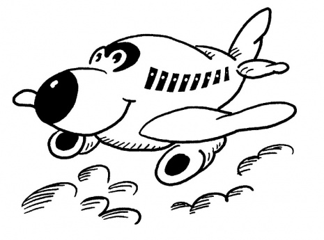 465x345 Coloring Page Of A Happy Little Plane For Kids