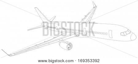 450x209 Commercial Plane Outline Flying Vector Amp Photo Bigstock