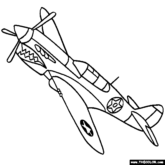 560x560 Air Plane Coloring Page Printables @kerri Curtiss P 40e Kittyhawk