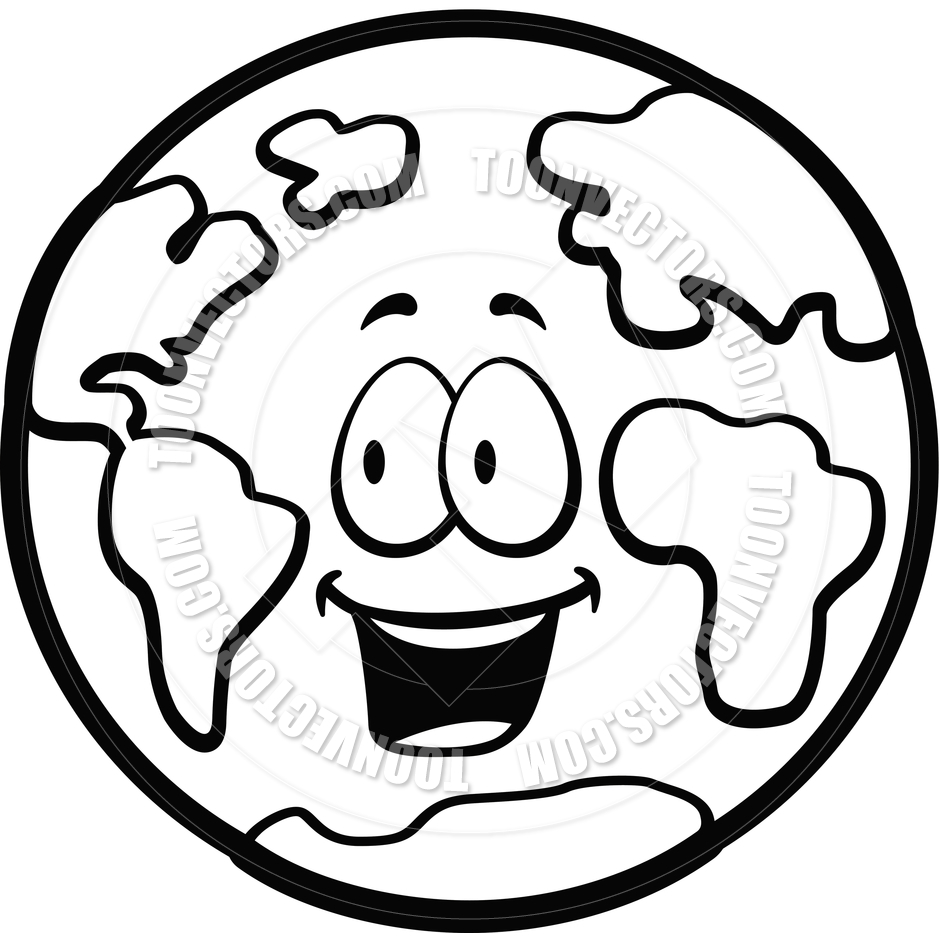940x940 Planet Earth Clipart Blackwhite