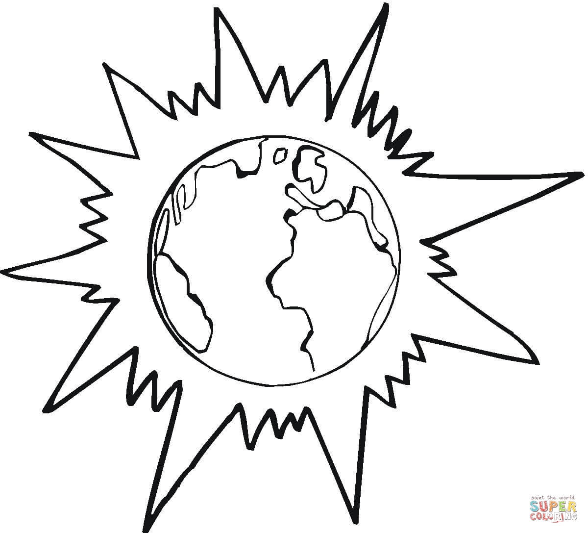 1200x1087 Cartoon Earth Character Coloring Page Free Printable Coloring Pages