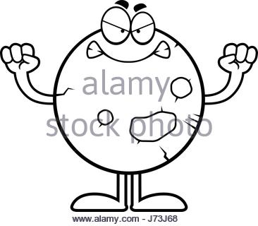 366x320 A Cartoon Illustration Of The Planet Mars Looking Sick Stock