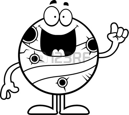 450x402 A Cartoon Illustration Of The Planet Mercury Looking Happy