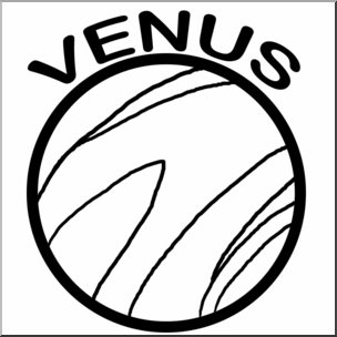 304x304 Clip Art Planets Venus Bampw I Abcteach