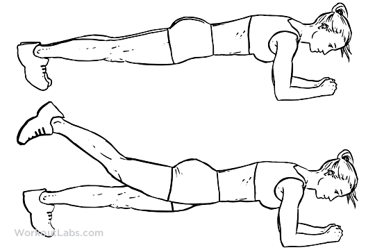 540x360 Plank Leg Lifts Workoutlabs