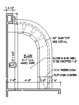 300x400 Home Bar Plans Design Blueprints Drawings Back Bar Counter Section