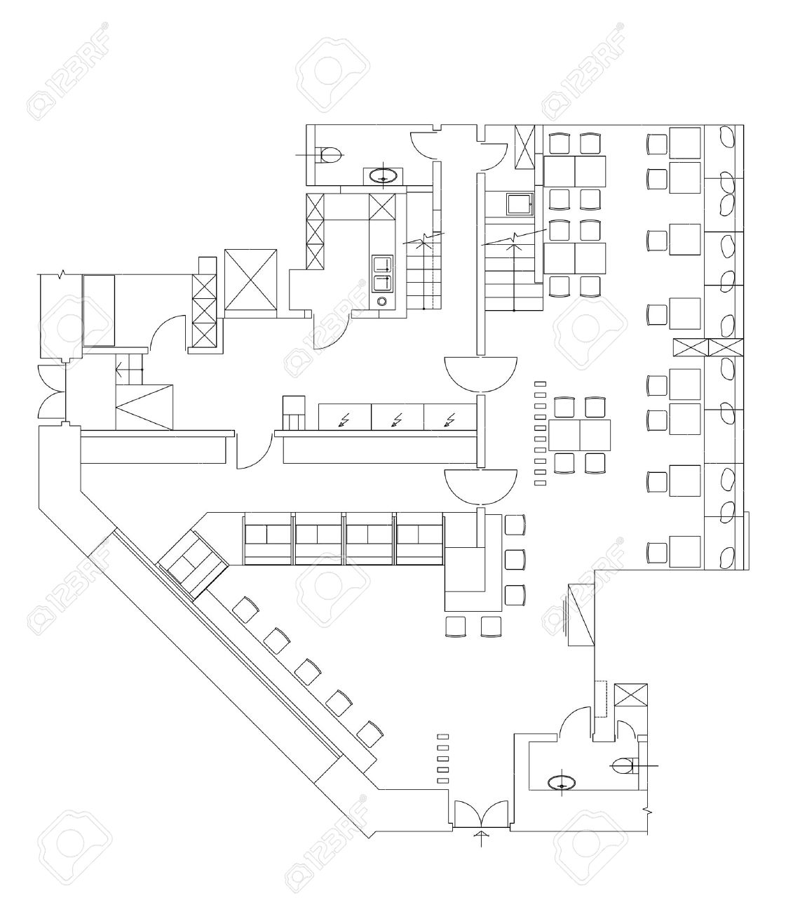 1121x1300 Standard Furniture Symbols Used In Architecture Plans Icons Set