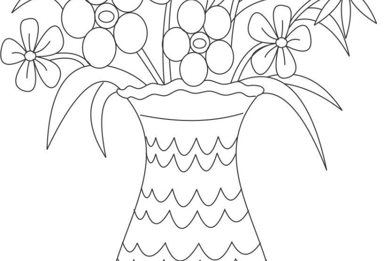 780x520 Easy Flower Pot Pencil Sketch Drawing Of Sketch, Flower Pot