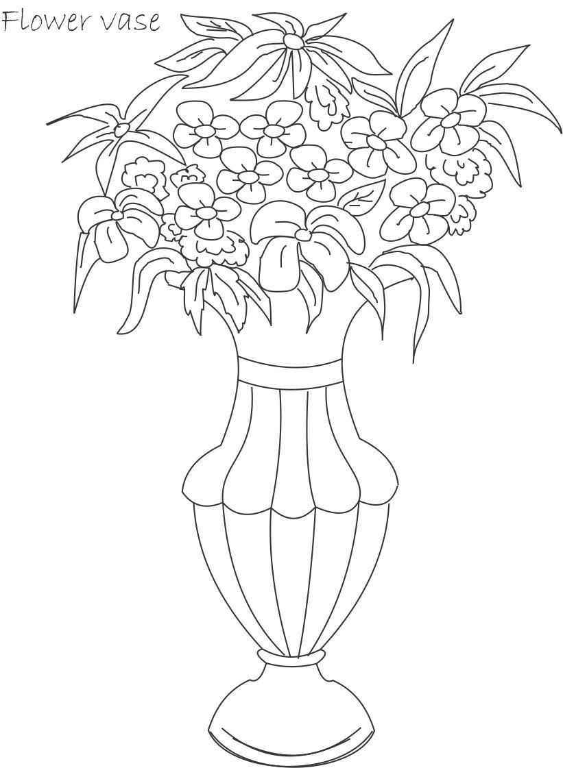 821x1121 Flower Pot Coloring Printable Page For Kids 10