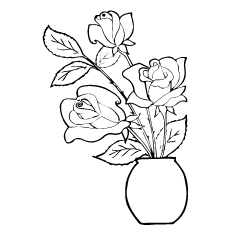 230x230 Pots With Roses Drawings