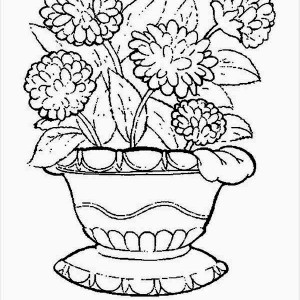 300x300 Carnation In Flower Pot Coloring Page Coloring Sun