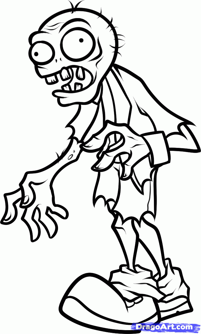 679x1127 How To Draw A Zombie, Plants Vs Zombies, Zombie Step 10 Window