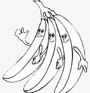 290x300 Banana Hand Drawing, Cartoon, Black And White, Funny Png Image