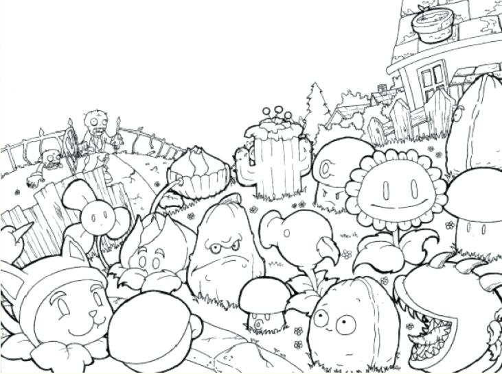 731x546 Plants Vs Zombies Coloring Pages 49 In Addition To Plants Vs