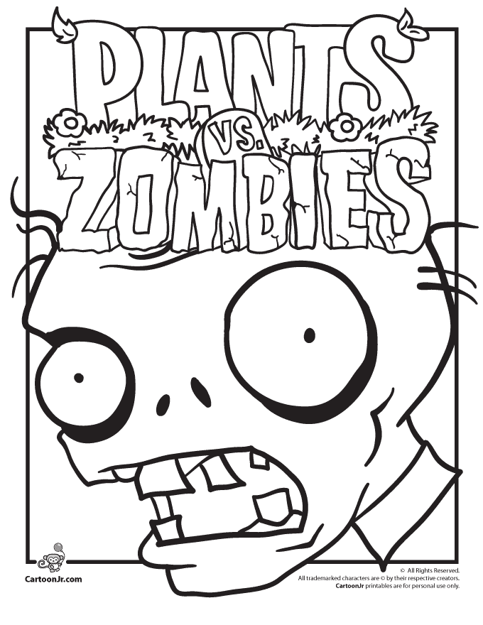 680x880 Plants Vs Zombies Coloring Pages For Kids In Funny Print