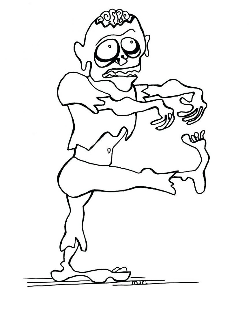 863x1116 Zombie Coloring Pages Free Printable Zombies For Kids Draw Plants