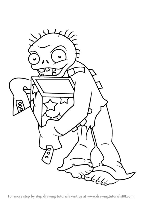 565x800 Learn How To Draw Jack In The Box Zombie From Plants Vs. Zombies