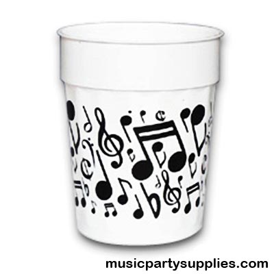 400x400 Music Gifts Notes Music Notes Plastic Cup, Drinking Cups