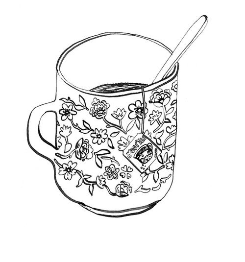 500x535 Best Drawing Cup Ideas On Tea Cup Drawing, Kawaii
