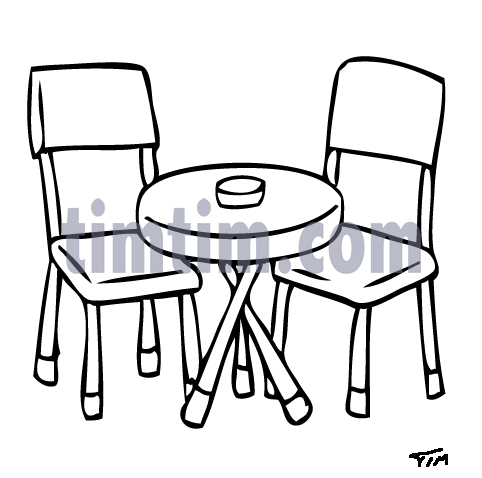482x478 Free Drawing Of Cafe Table Bw From The Category Cooking Food