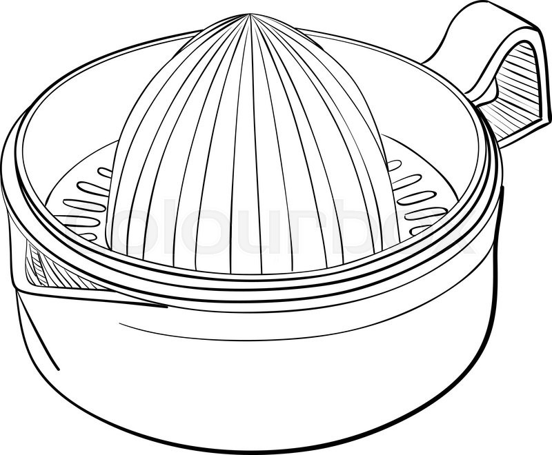 800x660 Hand Drawing Of Plastic Juicer On White Background Stock Vector