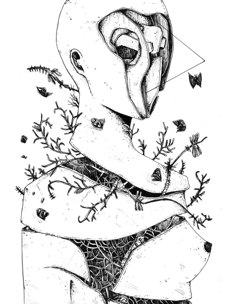 770x1027 Saatchi Art Plastic People Drawing By Le Nevralgie Costanti