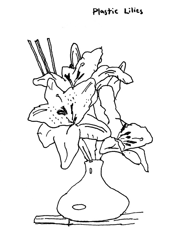 584x800 Dan's Drawing Tent And Plastic Lilies