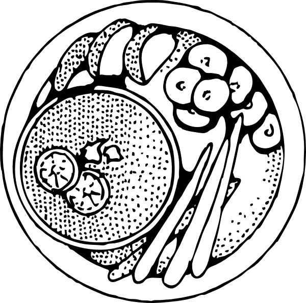 600x594 Plate Of Food Clip Art Free Vector In Open Office Drawing Svg