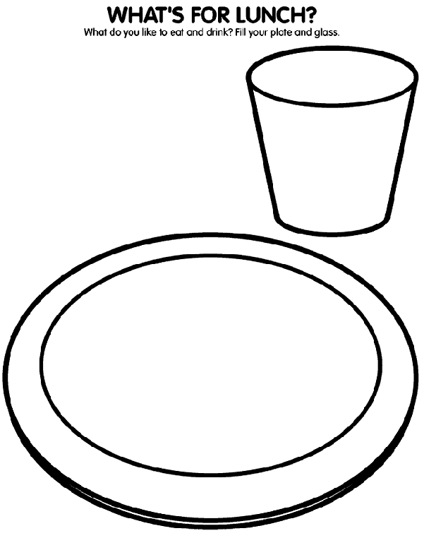 601x762 Plate Coloring Pages