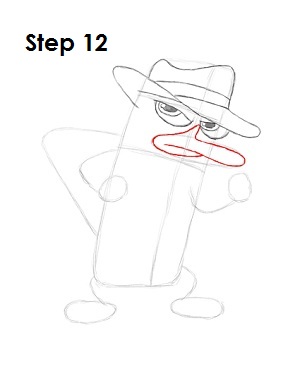 300x388 How To Draw Perry The Platypus (Agent P)