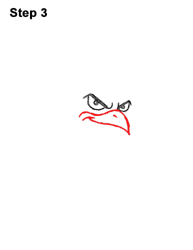386x500 How To Draw A Rooster (Cartoon)
