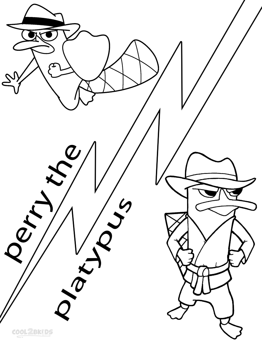 850x1109 Perry The Platypus Drawing Printable Perry The Platypus Coloring