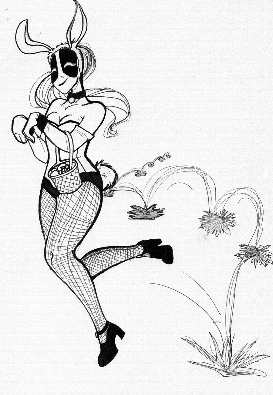 900x1304 Little Bunny Deadpool By Silvertallest