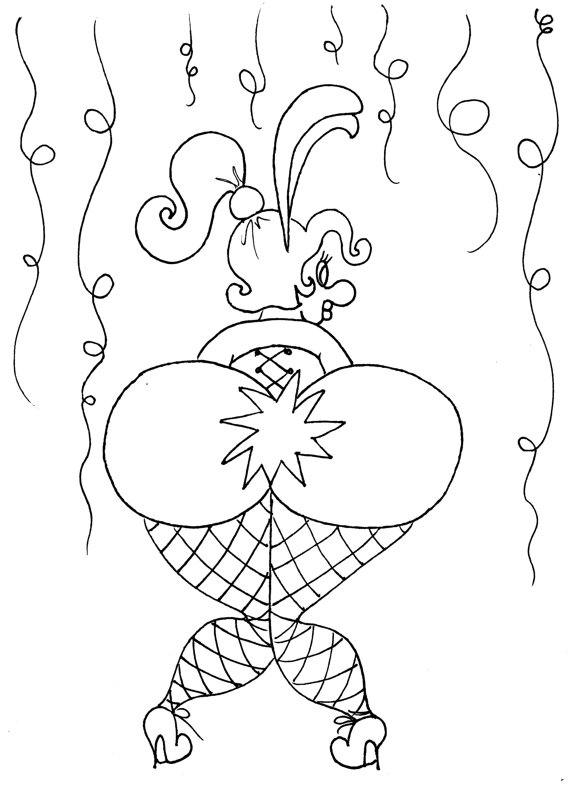 570x786 Playboy Bunny Halloween Coloring Pages For Adults By Chubbyart