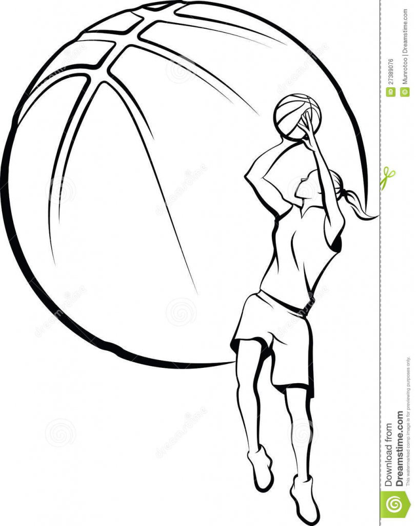 811x1024 Drawing Of A Basketball Player