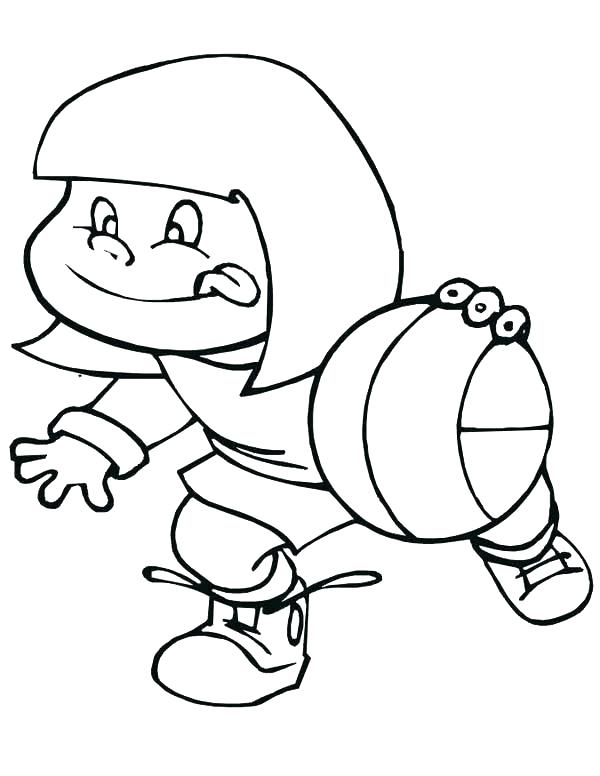 600x776 Basketball Player Coloring Page