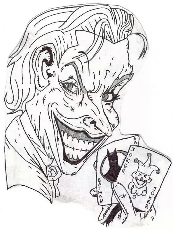 603x799 The Joker (Playing Cards) Sketch By Urfavoritefatguy