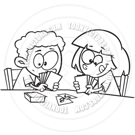 460x460 Black And White Playing Cards Clipart