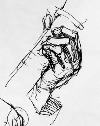 380x476 Sketching Musical Hands While They'Re Playing Guitar