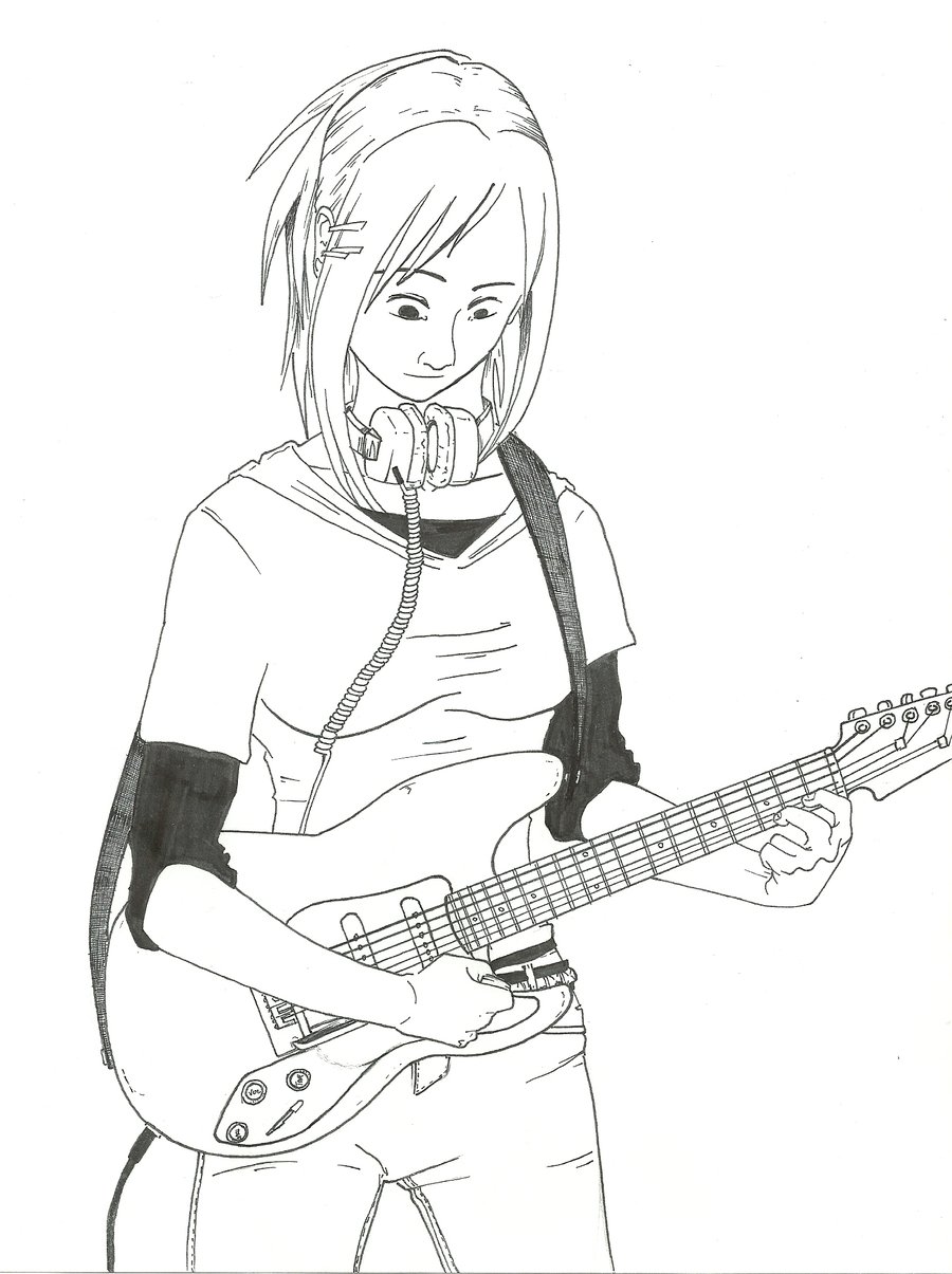 900x1205 Guitar Girl By Projectanonymus
