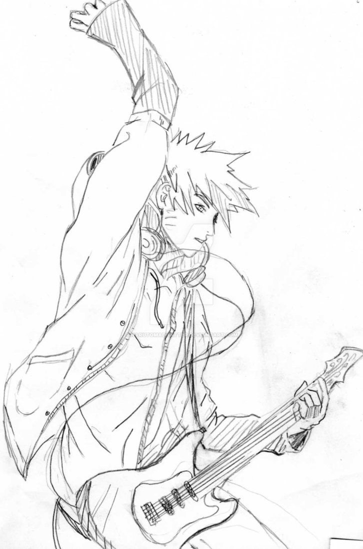 726x1099 Playing Guitar By Narutomadhatter