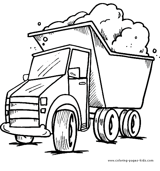 521x557 Truck Color Page, Transportation Coloring Pages, Color Plate