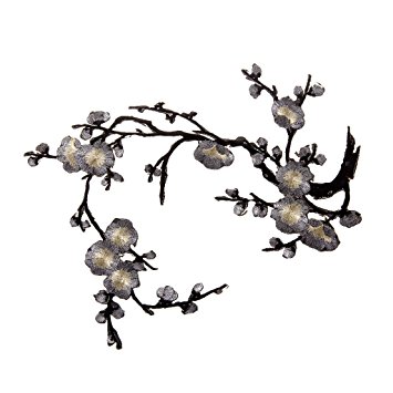 355x355 Plum Blossom Flower Embroidery Lace Appliquepatch Motifs
