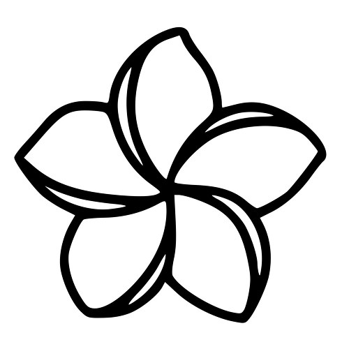 500x500 Lovely Plumeria Flower Die Cut Decal Car Window Wall Bumper Phone