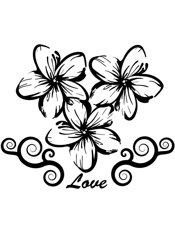 600x800 Plumeria In Hawaii Style Stickers By Anishell Redbubble