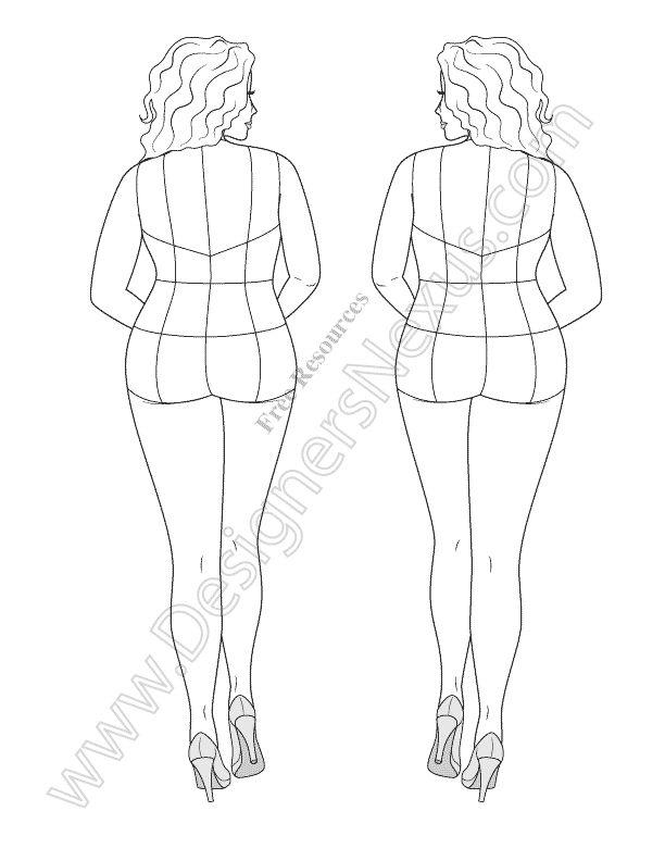 612x792 Free Fashion Croquis Fashion Figure Templates