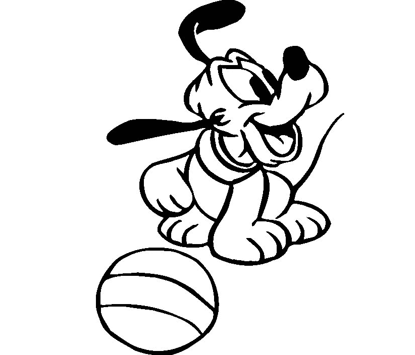 822x704 Colour Drawing Free Hd Wallpapers Disney Cartoon Pluto For Kid