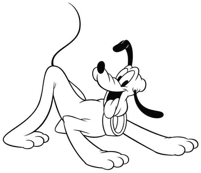 698x600 Disney Pluto Coloring Pages